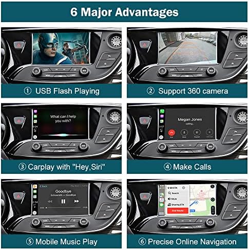 NİNETOM Kablosuz Carplay Güçlendirme Kiti Dekoder Buick Cadillac Chevrolet 2014-2019 Yıl, Destek Android Otomatik,