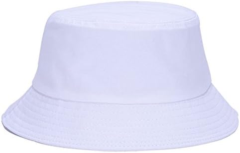 ChezAbbey Unisex açık düz üst kova şapka geniş ağız güneş koruma balıkçı kapaklar desenleri ile
