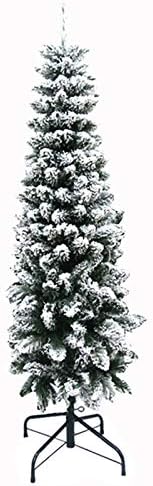YUMUO Akın Kalem Noel Ağacı, Şifreli Yapay Noel Çam Ağacı Lightse ile İnce Noel Ağacı, Metal Katlanabilir Standı-Yeşil
