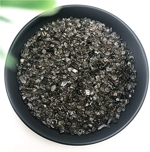 ERTİUJG HUSONG312 50g 2-5mm Doğal Buz Siyah Obsidyen Kristal çakıl Taşları Reiki Şifa Dekor Doğal Taşlar ve Mineraller