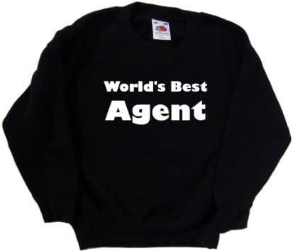 Dünyanın en iyi Ajan Siyah Çocuk Sweatshirt