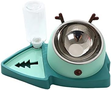 BREWİX Çift Köpek Kedi Kaseleri, Otomatik Su Sebili Şişeli Pet Su ve mama kasesi Seti Küçük Köpekler ve Kediler için