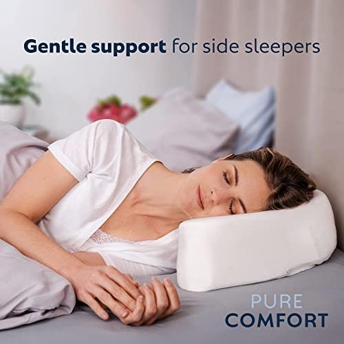 PureComfort Tarafı Uyku Yastığı, Yüksekliği Ayarlanabilir, Kulak Ağrısı giderici, CPAP Yastık, Kırışıklık Önleme,