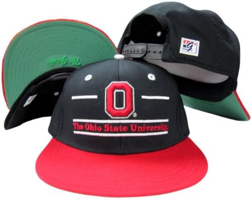 Ohio State Buckeyes Klasik Bölünmüş Bar Snapback Ayarlanabilir Plastik Snapback Şapka / Kap Siyah