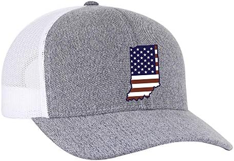 Miras Gurur Gri Heather ve Beyaz Amerikan Bayrağı İşlemeli Devlet Gurur Şapkaları