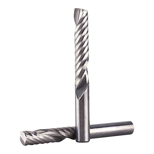 5 Adet Tungsten Karbür Ucu, Frezeler Güç Aracı Parçaları Aksesuarları freze uçları 6mm Shank Tek Flüt Spiral CNC PVC
