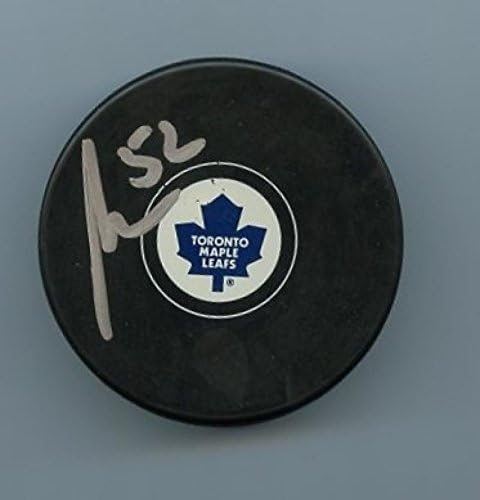 Martin Marincin Toronto Maple Leafs İmzalı Hokey Diski W/Coa İmzalı NHL Diskleri İmzaladı
