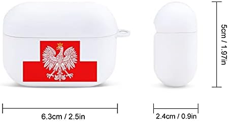 Polonya Bayrağı Beyaz Kraliyet Kartal Silikon Koruyucu Darbeye Dayanıklı Kapak ile Uyumlu Apple Airpods Pro Kablosuz