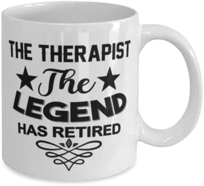 Terapist Kupa, Efsane Emekli Oldu, Terapist için Yenilik Benzersiz Hediye Fikirleri, Kahve Kupa Çay Bardağı Beyaz