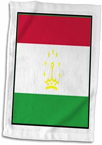 3dRose Florene Dünya Bayrağı Düğmeleri - Tacikistan Bayrağı Düğmesinin Fotoğrafı - Havlular (twl-98507-1)