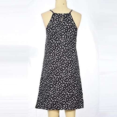 Kızlar 2023 Kolsuz Kısa Kollu Backless Halter Ekip Boyun Mini Grafik boyundan bağlamalı elbise Sonbahar yaz elbisesi
