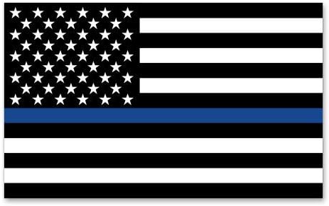 GT Grafik Desteği Polis Amerikan Bayrağı İnce Mavi Çizgi-20 - Büyük Boy vinil yapışkan-Kamyon için Araba Korniş Panosu