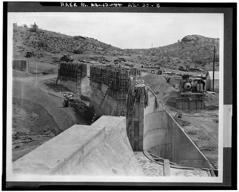 Tarihselfindings Fotoğraf: Çapraz Kesim Hidro Tesisi, Kuzey Yakası Tuz Nehri, Tempe, Maricopa İlçesi,Arizona, AZ,