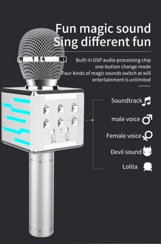 Kablosuz bluetooth Mikrofon Hoparlör Karaoke Çocuklar için El KTV Oyuncu Hediyeler Taşınabilir Ses Değiştirici Oyuncak