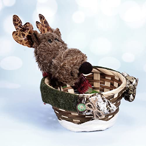 PRETYZOOM Dekorasyon Tutucu Baba Sepeti Şeker Ev Partisi için Elk Süs noel hediyesi Çocuklar Depolama Desenli Noel