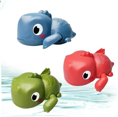 AEIOFU Bebek Banyo Oyuncakları Yüzen Wind Up Dinozorlar Küvet Oyuncak Yüzme Havuzu Su Oyun Oyuncaklar Toddlers Çocuklar