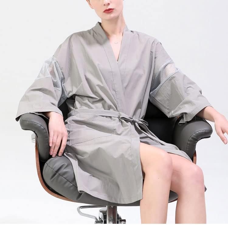 N / A Berber Dükkanı Konuk Profesyonel Bornoz Güzellik SPA Elbisesi Müşteri Perma Saç Boyama Kuaförlük Kimono Önlük