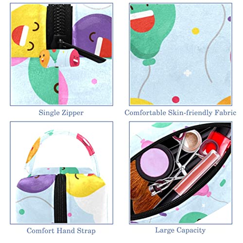 Makyaj Çantası Seyahat kozmetik Çantası Renkli Balon makyaj çantası düzenleyici fermuarlı ve saplı çanta