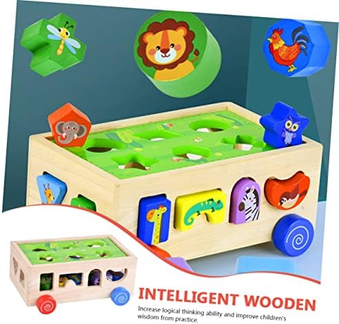 TOYANDONA 1 Takım Hayvan Yapı Taşı Kutusu Rayan Oyuncaklar Çocuklar için Bilişsel Oyuncak Bulmaca Oyuncak Komik Oyuncak