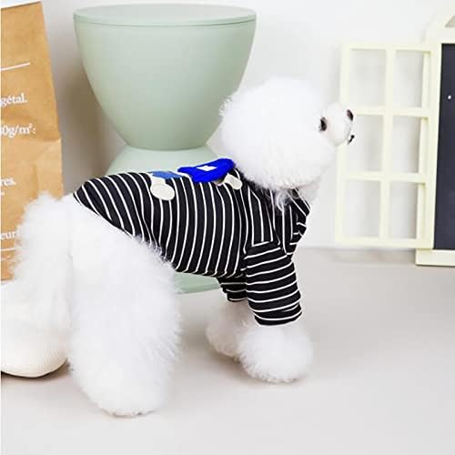 HonpraD Küçük Köpek Kıyafetleri Kızlar için Kış Pet Sonbahar ve Kış Oyuncak Giyim Tavşan Çizgili Kazak Kız Köpek Giysileri