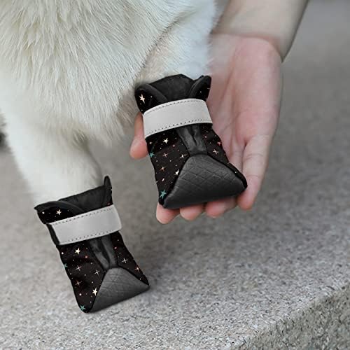 DDFS Köpek Ayakkabı Küçük Boy Köpekler Patik Köpekler için Yıldız Baskı, koymak kolay Su Geçirmez köpek çizmeleri