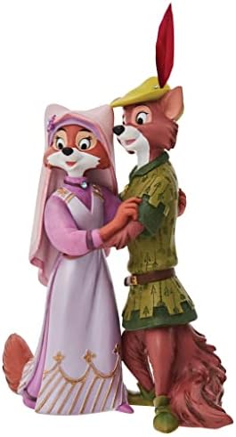 Enesco Disney Vitrin Robin Hood ve Hizmetçi Marian Heykelcik, 9,05 İnç, Çok Renkli