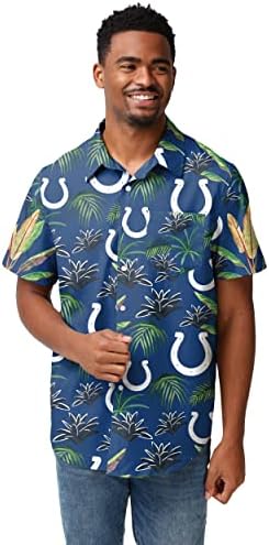 FOCO Erkek NFL Çiçekli Tropikal Düğmeli Gömlek