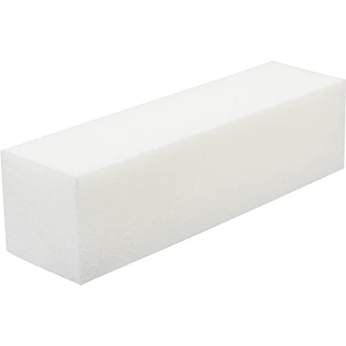 ForPro Parlatıcı Blok, Süper Beyaz, 180/240 Grit, Dört Taraflı Manikür ve Pedikür Tırnak tamponu, 3,75 U x 1 G x 1