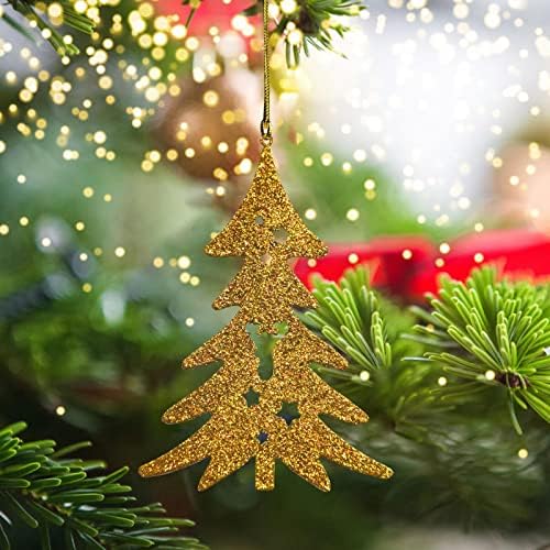 Kristal Boncuklar Perde Noel Süsleri Noel Ağacı için Ayarla Noel Ağacı Süsleri için Asmak için Metal Dekor Dekor Parti