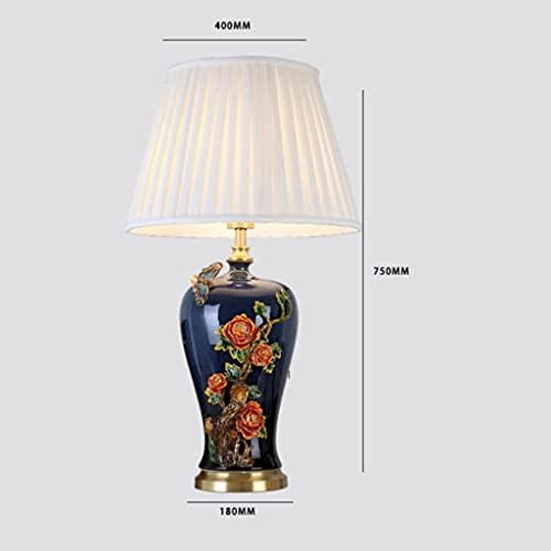 FKSDHDG oturma odası masası Lambası Seramik Emaye Renk Yatak Odası Başucu çalışma lambası Avrupa Tarzı Retro Çin Tarzı