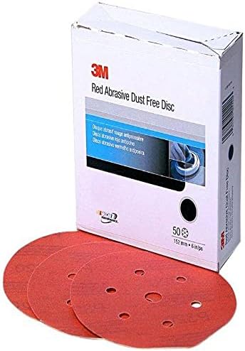 3M 01147 Hookıt Kırmızı 6 P80D Kum Tozsuz Aşındırıcı Disk (6'lı Paket)