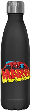 Marvel Spidey Logosu 17 oz Paslanmaz Çelik Su Şişesi, 17 Ons, Çok Renkli