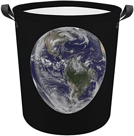 Dünya Uzay Katlanabilir çamaşır sepeti çamaşır Sepeti Kolları ile Çamaşır Kutusu Kirli Giysiler Çanta Üniversite Yurdu
