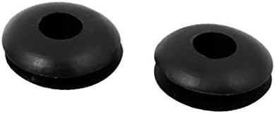 Yeni Lon0167 100 ADET 4mm İç Çap Çift Taraflı Kauçuk Tel Grommets Conta Halkası Kablo Koruyucu Siyah(100 ADET 4mm