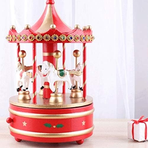 n / a Merry-go-Round Noel Baba Müzik Kutusu Oyuncak Ev Dekorasyon Merry-go-Round Noel Müzik Kutusu doğum günü hediyesi