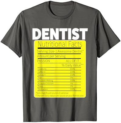 Diş Hekimi Beslenme Gerçekleri T-Shirt