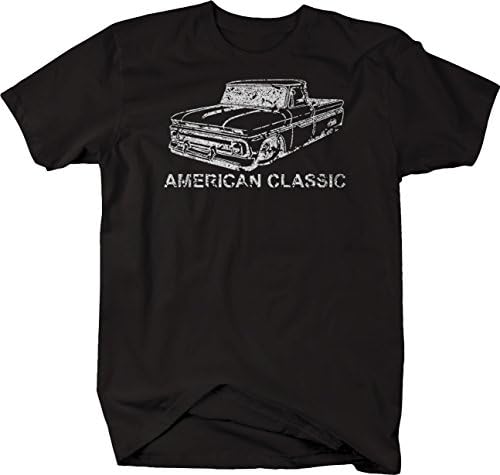 Vintage Yarış C10 Hotrod Fleetside 60-66 kamyonet T Shirt Erkekler için