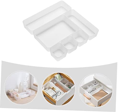Veemoon 6 pcs Kutusu çekmece içi bölme aparatı Depolama Çekmeceler için giysi saklama Çekmeceler Plastik Soyunma Dresser