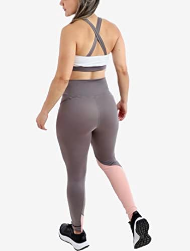 Set de 2 piezas de ejercicio para mujer, leggins de cintura alta y brazier deportivo, conjunto de yoga