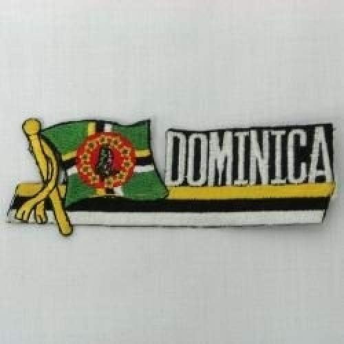 Dominika Sidekick Kelime Ülke Bayrağı Demir on Patch Crest Rozeti .. 1 .5X4. 5 İnç... Yeni