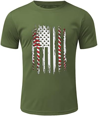 BEUU Vatansever Kısa Kollu erkek t-shirtleri, Yaz Retro Amerikan Bayrağı Baskı Crewneck Casual Gevşek Moda Tee Tops