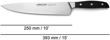 ARCOS Şef Bıçağı 6 İnç Paslanmaz Çelik. Yemek pişirmek için profesyonel mutfak bıçağı. Ergonomik Polioksimetilen Tutamak