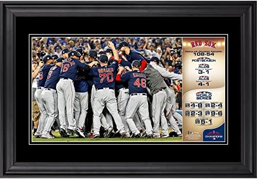 Boston Red Sox 2018 MLB Dünya Serisi Şampiyonları Çerçeveli 10 x 18 Pano-MLB Takım Plaketleri ve Kolajları