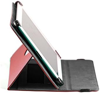 Navitech Kırmızı Faux Deri Kılıf Kapak ile 360 Dönme Standı ile Uyumlu Lenovo Yoga Tab 3 Pro 10