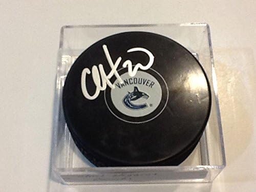 Chris Higgins İmzalı Vancouver Canucks Hokey Diski İmzalı e-İmzalı NHL Diskleri