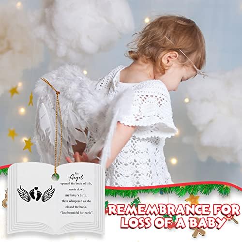 Noel Anıt Süsleri Sevilen Birinin Kaybı Bebek Cennet Süsleri Kanat Kalp Ayak İzi Bebek Hatıra Hediyeleri Melek Sempati