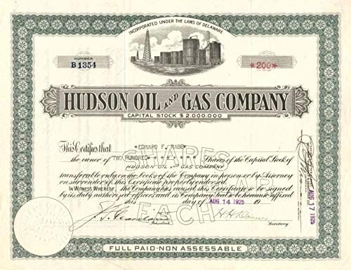 Hudson Petrol ve Gaz A. Ş. - Stok Sertifikası
