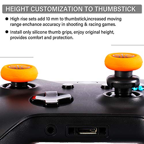 Playrealm FPS Thumbstick Genişletici ve Baskı Kauçuk Silikon tutma kapağı 2 Takım Xbox Serisi X / S ve Xbox One Denetleyici