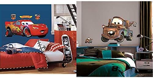 Oda arkadaşı Disney Pixar Arabalar Aydınlatma McQueen ve Arabalar Malzeme Dev Kabuğu ve Sopa Duvar Çıkartması