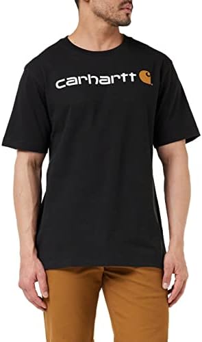 Carhartt erkek Gevşek Fit Ağır Kısa Kollu Logo grafikli tişört